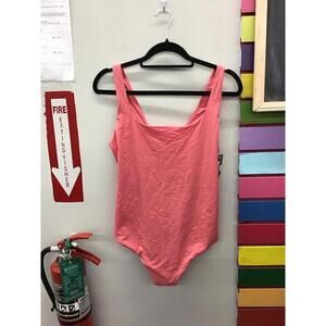 Auden luxe collection body suit tank size XXL coral new from JCPenney
